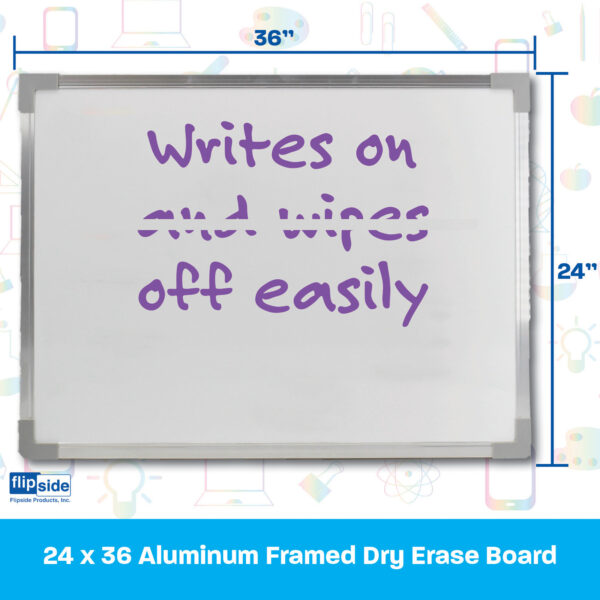 Aluminum Framed Dry Erase Board, 24" x 36"
