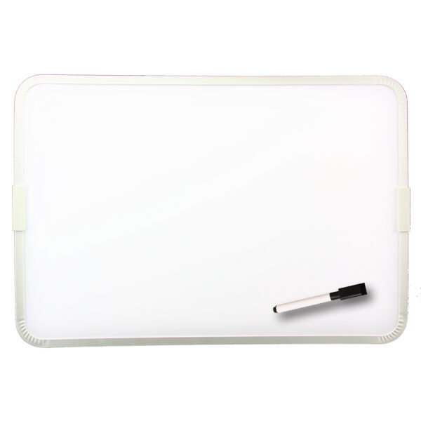 Two-Sided Aluminum Framed, Magnetic Dry Erase Board w-Pen, 9" x 12", Pack of 3