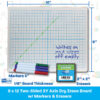 ERSFLP19100_2.jpg Two-Sided Dry Erase Boards, XY Axis-Plain, 9" x 12", with Colored Pens & Erasers, Class Pack of 12