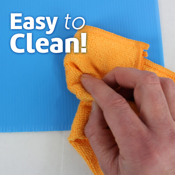 Blue Premium Corrugated Plastic Study Carrel, Pack of 12