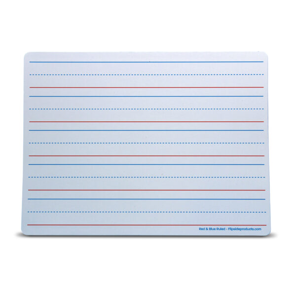 ERSFLP20034_2.jpg Dry Erase Learning Mat, Two-Sided Red & Blue Ruled-Plain, 9" x 12", Pack of 12