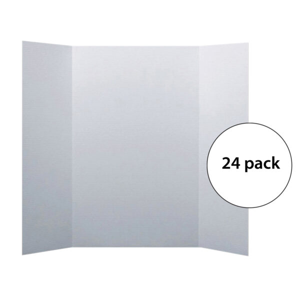 Corrugated Mini Project Board, 15" x 20", White, Pack of 24