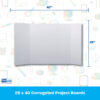 1 Ply Project Board, White, 28" x 40", Bulk Pack of 18