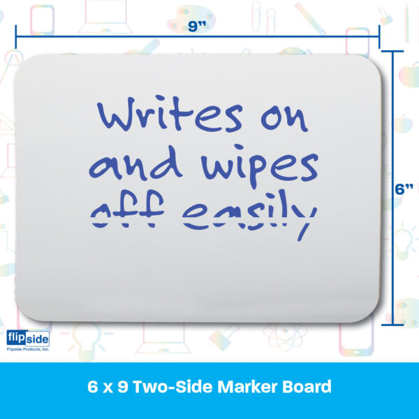ERSFLP45454_4.jpg Two-Sided Dry Erase Board, 6" x 9", Pack of 24