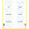 Low-Tac Birthday Calendar Vertical