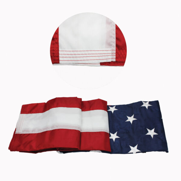 ERSFZ-1002131_1.jpg Durawavez Nylon Outdoor U.S. Flag with Heading & Grommets, 5' x 8'