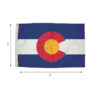 FZ-2022051_0 Durawavez Nylon Outdoor Flag with Heading & Grommets, Colorado, 3ft x 5ft