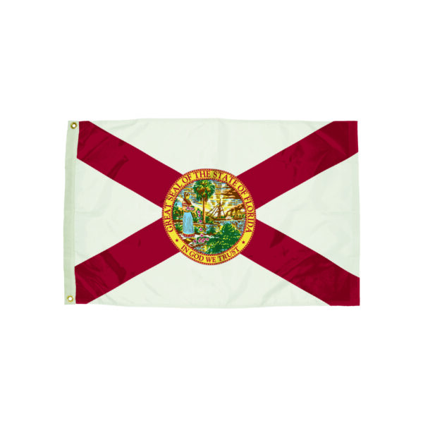 ERSFZ-2082051.jpg Durawavez Nylon Outdoor Flag with Heading & Grommets, Florida, 3ft x 5ft