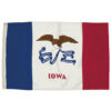 Durawavez Nylon Outdoor Flag with Heading & Grommets, Iowa, 3ft x 5ft