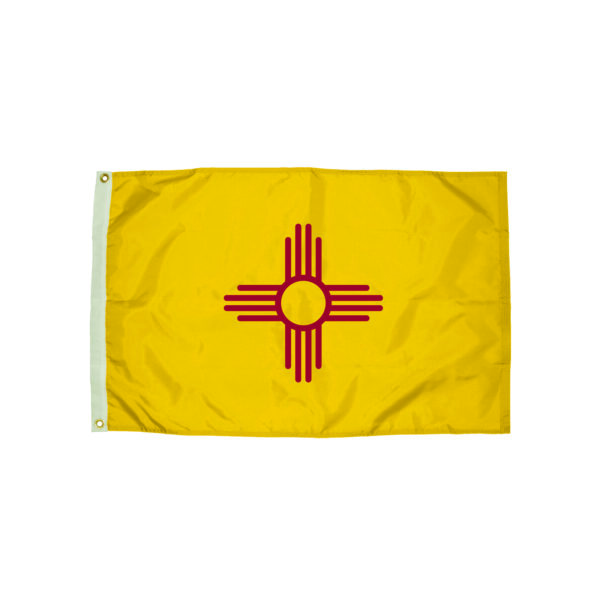 Durawavez Nylon Outdoor Flag with Heading & Grommets, New Mexico, 3ft x 5ft