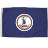 Durawavez Nylon Outdoor Flag with Heading & Grommets, Virginia, 3ft x 5ft