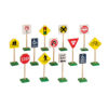 7" Block Play Traffic Signs, 13 Pieces