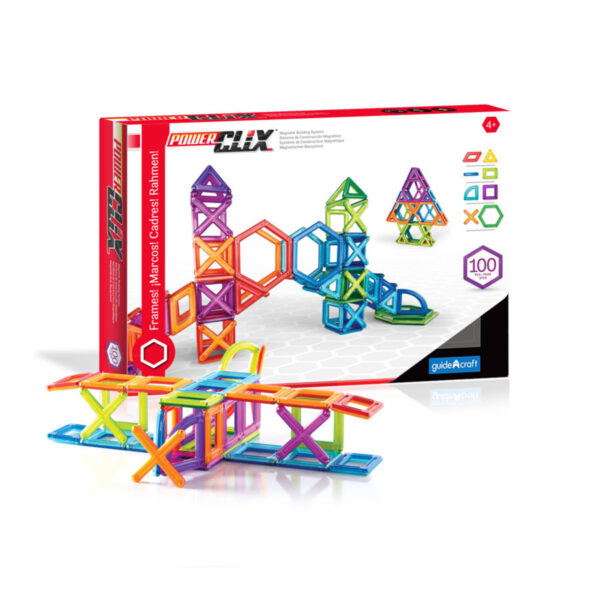 PowerClix Frames, Magnetic Building Set, 100 Pieces