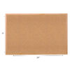Natural Cork Bulletin Board with Wood Frame, 18"H x 24"W