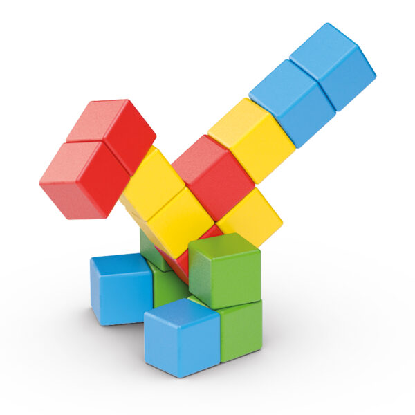 Magicubes Magnetic Building Blocks, Full Color Try Me Recycled, 16 Pieces