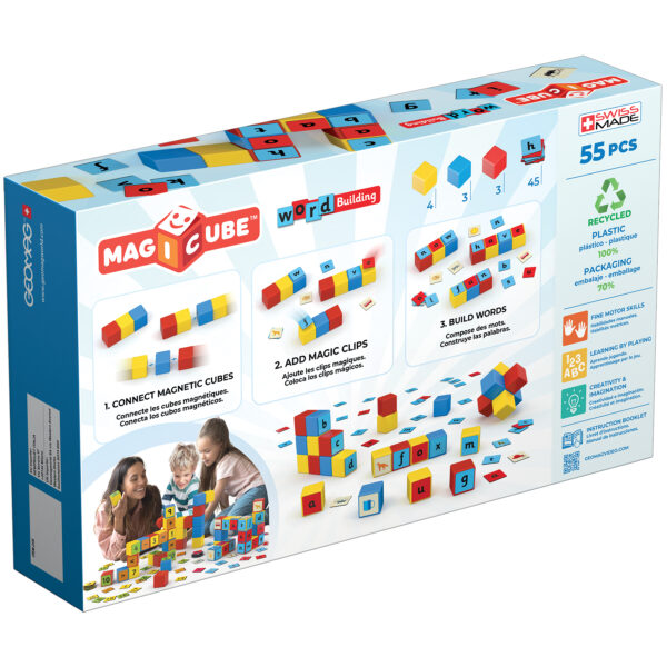 Magicube Word Building Set, Recycled, 55 Pieces
