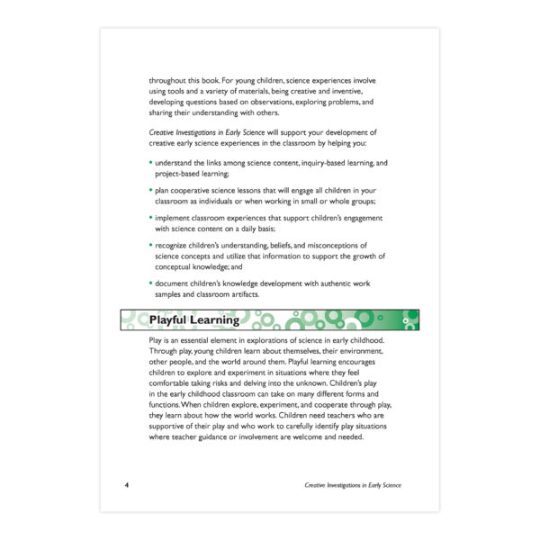 Creative Investigations in Early Science