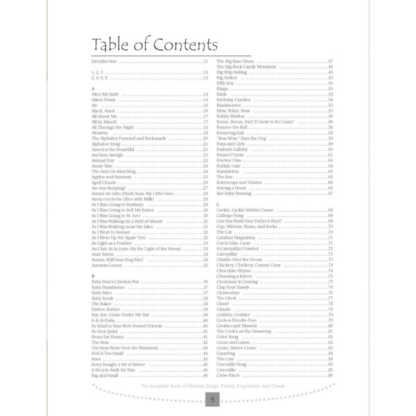 The Complete Book and CD Pack of Rhymes, Songs, Poems, Fingerplays, and Chants