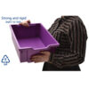 Deep F2 Tray, Plum Purple, 12.3" x 16.8" x 5.9", Heavy Duty School, Industrial & Utility Bins, Pack of 6