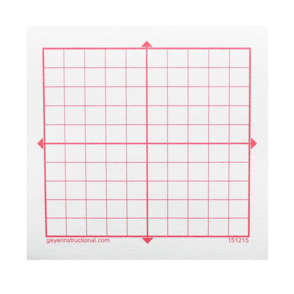 Graphing 3M Post-it Notes, XY Axis, 10 x 10 Square Grid, 4 Pads