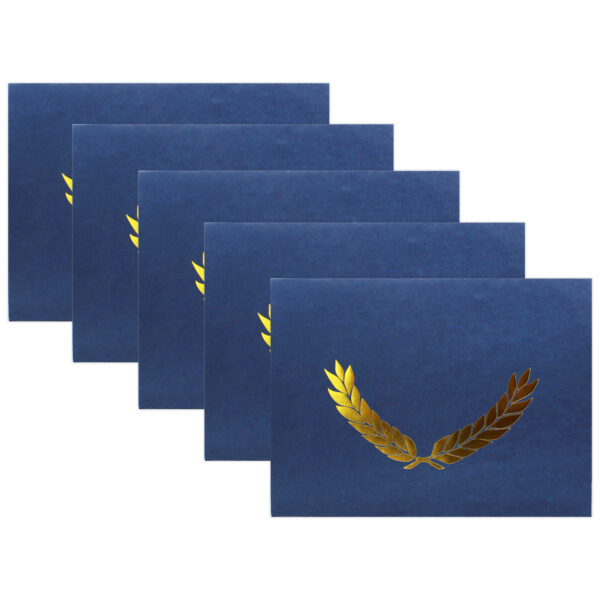 ERSH-VA343_2.jpg Embossed Certificate Folder, Blue, Pack of 30