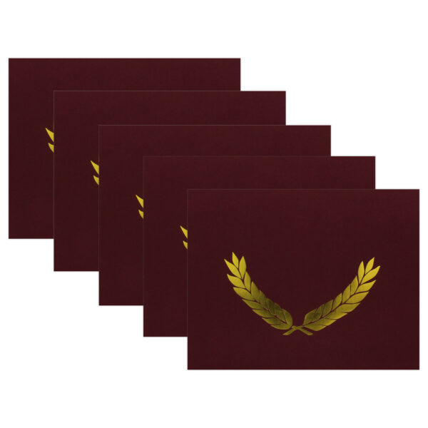 Gold Foil Stamped Maroon Certificate Folders, 10" x 13", Pack of 30