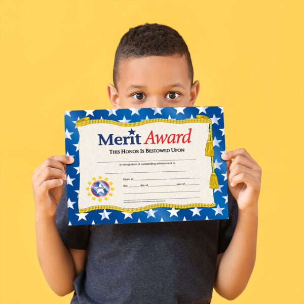 Merit Award Certificate, 8.5" x 11", 30 Per Pack, 3 Packs
