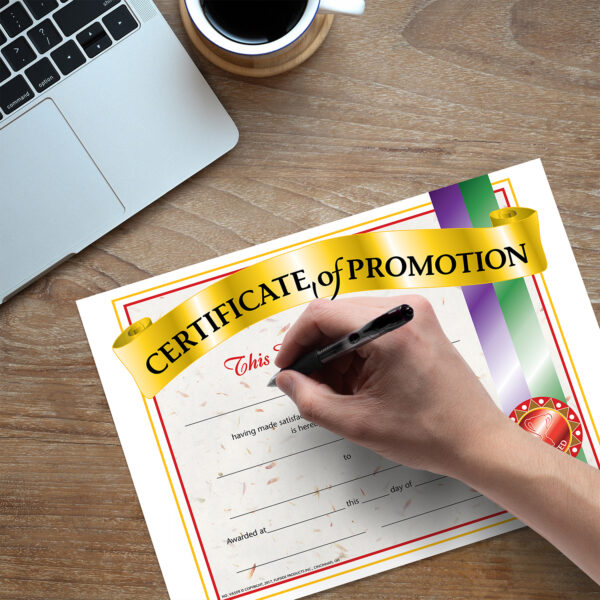 Certificate of Promotion, 8.5" x 11", 30 Per Pack, 3 Packs