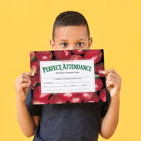 Certificate of Perfect Attendance, 30 Per Pack, 3 Packs