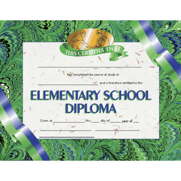Elementary School Diploma, 8.5" x 11", 30 Per Pack, 3 Packs