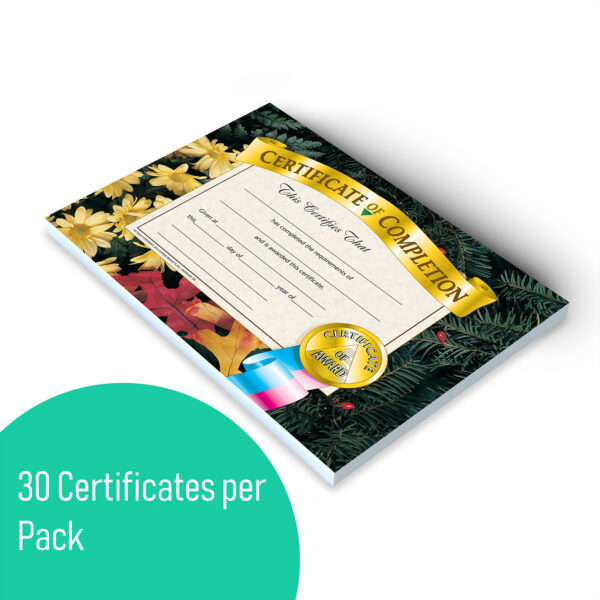 Certificate of Completion, 8.5" x 11", 30 Per Pack, 3 Packs
