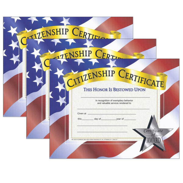 ERSH-VA525-3.jpg Citizenship Certificate, 30 Per Pack, 3 Packs