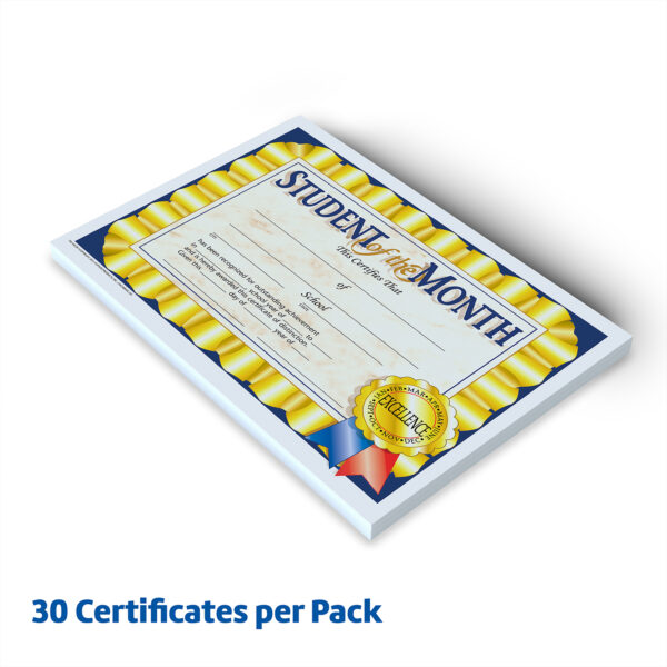 ERSH-VA528-3_3.jpg Student of the Month Certificate, 8.5" x 11", 30 Per Pack, 3 Packs