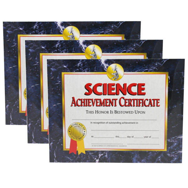 ERSH-VA571-3.jpg Science Achievement Certificate, 30 Per Pack, 3 Packs