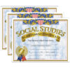 Social Studies Achievement Certificate, 30 Per Pack, 3 Packs