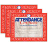 Attendance Certificate, 8.5" x 11", 30 Per Pack, 3 Packs
