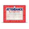 Attendance Certificate, 8.5" x 11", 30 Per Pack, 3 Packs