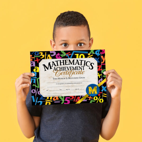 Mathematics Achievement Certificate, 30 Per Pack, 3 Packs