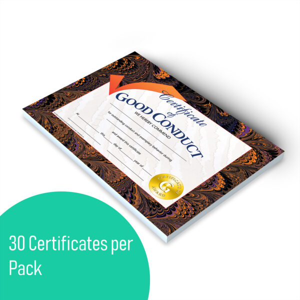 Certificate of Good Conduct, 8.5" x 11", 30 Per Pack, 3 Packs