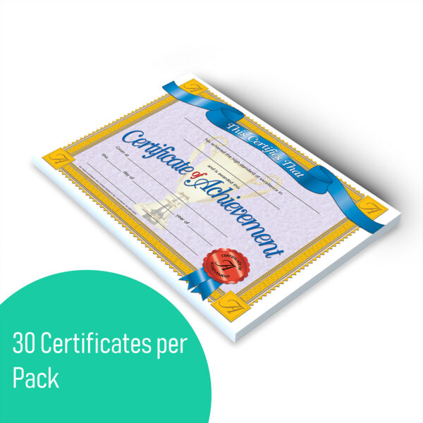 ERSH-VA608-3_2.jpg Certificate of Achievement, 30 Per Pack, 3 Packs