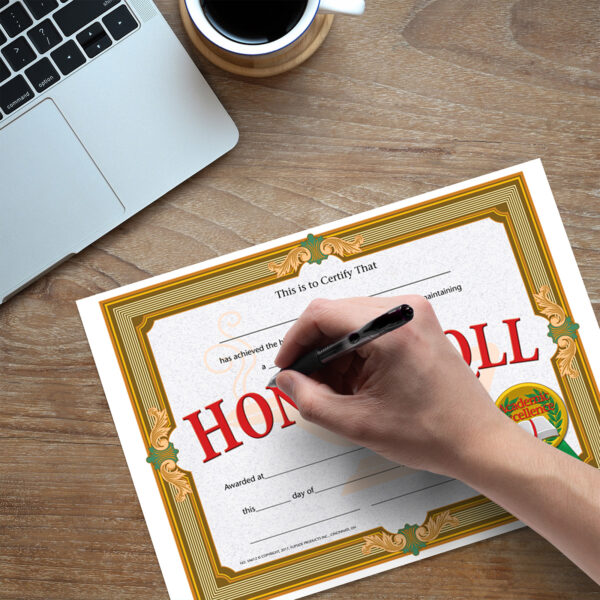 ERSH-VA612-3_2.jpg Honor Roll Certificate, 30 Per Pack, 3 Packs
