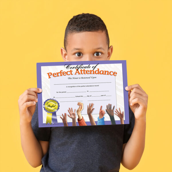 Certificate of Perfect Attendance, 30 Per Pack, 3 Packs