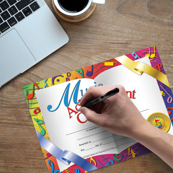 Music Achievement Certificate, 30 Per Pack, 3 Packs