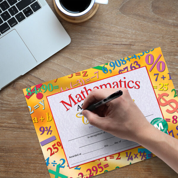 Mathematics Achievement Certificate, 30 Per Pack, 3 Packs