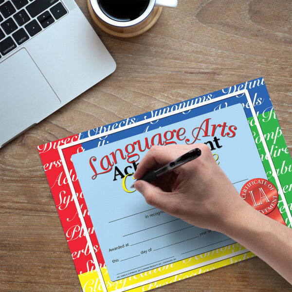 Language Arts Achievement Certificate, 30 Per Pack, 3 Packs