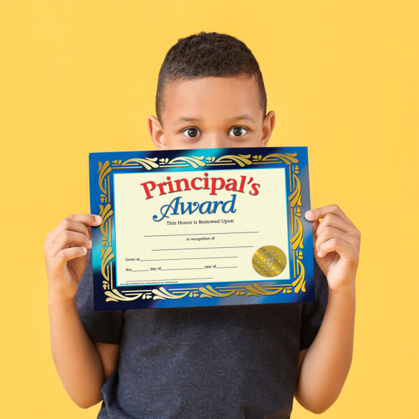 Principal's Award Certificate, 8.5" x 11", 30 Per Pack, 3 Packs