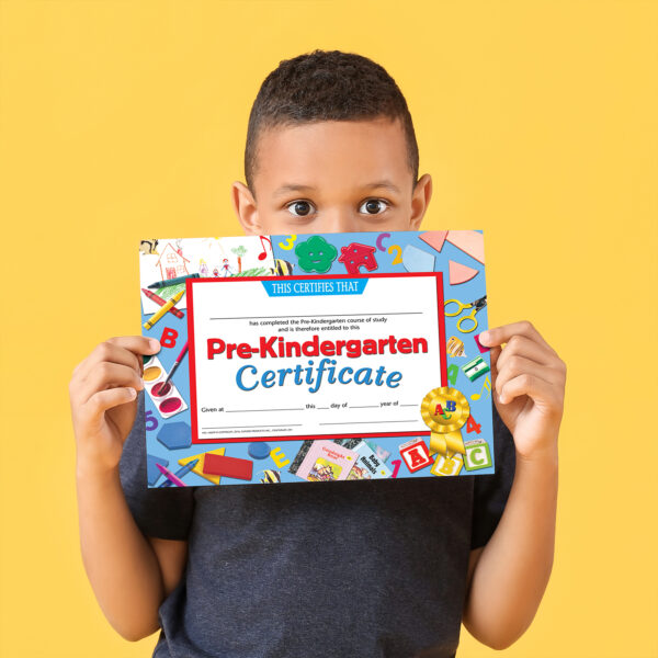 Pre-Kindergarten Certificate, 8.5" x 11", 30 Per Pack, 3 Packs