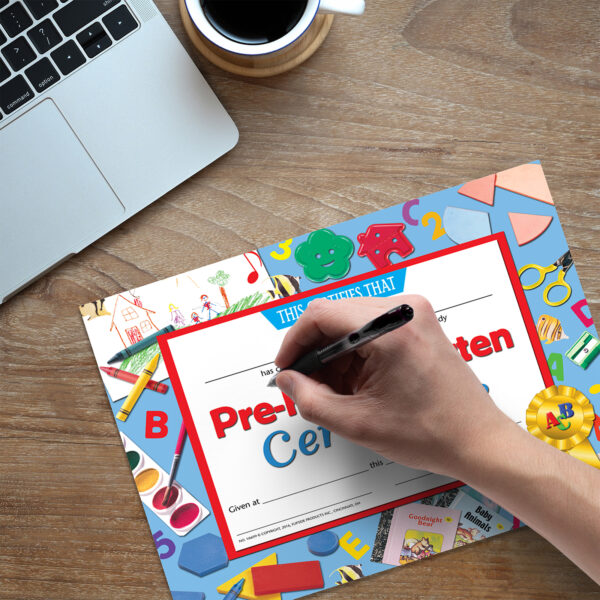 Pre-Kindergarten Certificate, 8.5" x 11", 30 Per Pack, 3 Packs