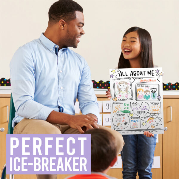modern all about me posters kindergarten teacher supplies for cl Star Student Read All About Me Posters, Set of 20