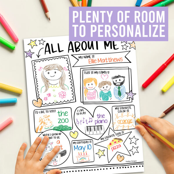 rustic read all about me poster set 1 Star Student Read All About Me Posters, Set of 20